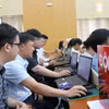 Các thành viên đội diễn tập. (Ảnh: Phạm Cường/TTXVN)