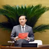 Phó Chủ tịch Quốc hội Nguyễn Khắc Định phát biểu. (Ảnh: Doãn Tấn/TTXVN)