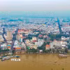 Bến Ninh Kiều, thành phố Cần Thơ nhìn từ trên cao. (Ảnh: Thanh Liêm/TTXVN)