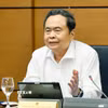 Chủ tịch Quốc hội Trần Thanh Mẫn, đại biểu Quốc hội Thành phố Hồ Chí Minh phát biểu. (Ảnh: Doãn Tấn/TTXVN)