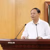 Bí thư Tỉnh ủy tỉnh Lai Châu Lê Minh Ngân phát biểu chỉ đạo. (Ảnh: Quý Trung/TTXVN)