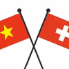 Quốc kỳ Việt Nam và Thụy Sĩ. (Nguồn: Vietnam+)