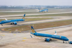 Vietnam Airlines đang triển khai đồng bộ nhiều giải pháp chiến lược nhằm gia tăng năng lực khai thác, mở rộng thị trường và nâng cao hiệu quả hoạt động. (Ảnh: PV/Vietnam+)