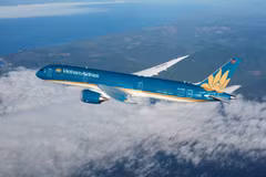 Máy bay của Hãng hàng không Vietnam Airlines. (Ảnh: PV/Vietnam+)