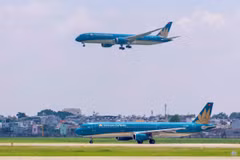 Vietnam Airlines có lợi nhuận sau thuế đạt 4.172 tỷ đồng trong 9 tháng của năm nay. (Ảnh: PV/Vietnam+)