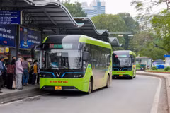 Hà Nội miễn phí vé xe buýt, tàu điện trong dịp nghỉ Lễ Quốc khánh 2/9. (Ảnh: PV/Vietnam+)