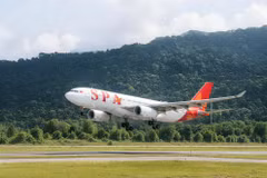 Sun PhuQuoc Airways đã đón tàu bay Airbus A330 đầu tiên vào ngày 22/9/2026. (Ảnh: PV/Vietnam+)