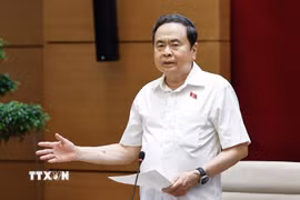 Chủ tịch Quốc hội Trần Thanh Mẫn phát biểu. (Ảnh: Doãn Tấn/TTXVN)