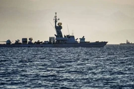 Một tàu tên lửa của hải quân Israel đang tuần tra trên Biển Đỏ. (Ảnh: AFP /Getty Images)