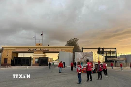 Cửa khẩu Rafah ở biên giới Dải Gaza và Ai Cập. (Ảnh: THX/TTXVN)