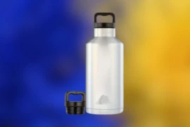 Bình nước giữ nhiệt bằng thép không gỉ (inox) hiệu “Ozark Trail 64 oz,".