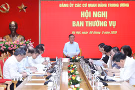 Hội nghị Ban Thường vụ Đảng ủy các cơ quan Đảng Trung ương. (Ảnh: Phương Hoa/TTXVN)