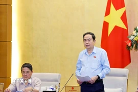 Chủ tịch Quốc hội Trần Thanh Mẫn phát biểu khai mạc Phiên họp. (Ảnh: Doãn Tấn/TTXVN)