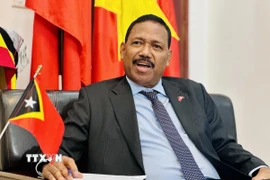 Đại sứ Timor Leste tại Việt Nam Joao Pereira trả lời phỏng vấn của phóng viên TTXVN. (Ảnh: Việt Đức/TTXVN)