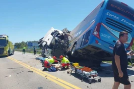 Tất cả các nạn nhân đều ở trên một chiếc xe van chở khách. (Ảnh: caliber)