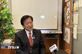 Trưởng ban Quốc tế Đảng Dân chủ Tự do (LDP), ông Yamaguchi Tsuyoshi. (Ảnh: Xuân Giao/TTXVN)