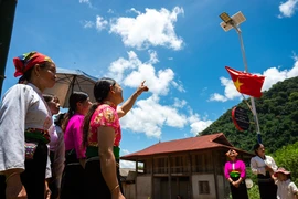 Một đèn năng lượng mặt trời.