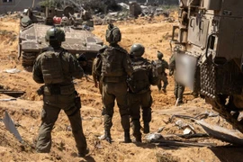 Binh sĩ Israel được triển khai tại Dải Gaza. (Ảnh: THX/TTXVN)