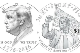 Bản thiết kế đồng xu 1 USD. (Ảnh: Bộ Tài chính Mỹ)