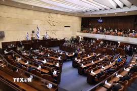 Toàn cảnh phiên họp Quốc hội Israel tại Jerusalem. (Ảnh: THX/TTXVN)