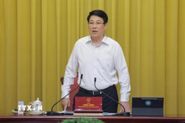 Chủ tịch nước Lương Cường phát biểu chỉ đạo. (Ảnh: Lâm Khánh/TTXVN)