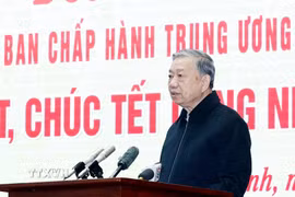 Tổng Bí thư Tô Lâm phát biểu. (Ảnh: Thống Nhất/TTXVN)