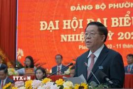 Ông Nguyễn Trọng Nghĩa, Ủy viên Bộ Chính trị, Bí thư Trung ương Đảng, Trưởng ban Tuyên giáo và Dân vận Trung ương, phát biểu chỉ đạo Đại hội. (Ảnh: Hoài Nam/TTXVN)