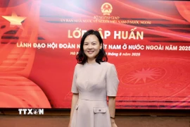 Bà Trần Hà My, Giám đốc Mạng lưới Đổi mới sáng tạo Việt Nam tại Pháp (VINEU France), Chủ tịch Hội Doanh nghiệp Trẻ Việt Nam tại châu Âu (VYBE). (Ảnh: TTXVN phát)