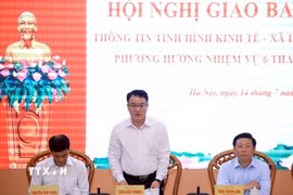 Thứ trưởng Bộ Tài chính Trần Quốc Phương phát biểu. (Ảnh: Tuấn Anh/TTXVN)