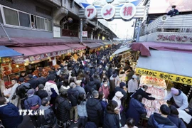 Người dân tại Tokyo, Nhật Bản. (Ảnh: Kyodo/TTXVN)