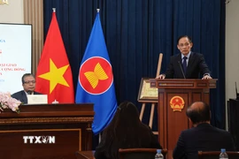 Đặc phái viên Tổng Bi thư Lê Hoài Trung tại cuộc gặp. (Ảnh: Trần Hải/TTXVN)