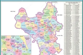 126 đơn vị hành chính cấp xã của thành phố Hà Nội năm 2025