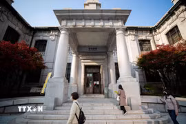 Trụ sở Ngân hàng trung ương Hàn Quốc tại thủ đô Seoul. (Ảnh: THX/TTXVN)