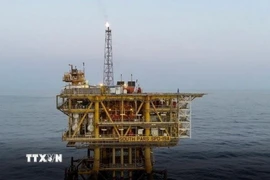 Mỏ khí đốt South Pars ở ngoài khơi thành phố Asaluyeh, miền Nam Iran. (Ảnh: IRNA/TTXVN)
