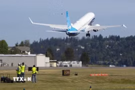 Máy bay 737 MAX 10 của Boeing. (Nguồn: Getty Images/TTXVN)