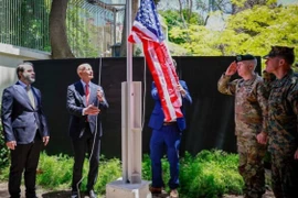 Quang cảnh lễ khánh thành tư dinh của Đại sứ Mỹ. (Ảnh: AP)