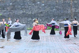 Tái hiện điệu múa truyền thống của dân tộc Mường tại Lễ hội Mợi, xã Mường Thải (Phù Yên). (Ảnh: Báo Sơn La)