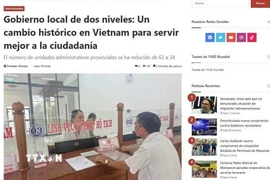 Đài phát thanh RadioMundial đưa tin về công cuộc “sắp xếp lại giang sơn” của Việt Nam. (Ảnh: chụp màn hình trang báo)