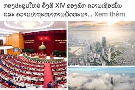 Bài viết "Đại hội Đảng XIV: Niềm tin và khát vọng phát triển" trên tờ Pasaxon. (Ảnh: Xuân Tú/TTXVN)