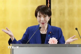 Thủ tướng Nhật Bản Sanae Takaichi phát biểu tại Tokyo ngày 6/1/2026. (Ảnh: Kyodo/TTXVN)