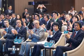 Các đại biểu tham dự Diễn đàn hợp tác địa phương Việt Nam-Nhật Bản. (Ảnh: Dương Giang/TTXVN)