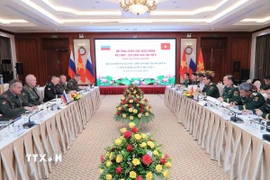 Quang cảnh cuộc Đối thoại Chiến lược Quốc phòng Việt Nam-Liên bang Nga lần thứ 8. (Ảnh: An Đăng/TTXVN)