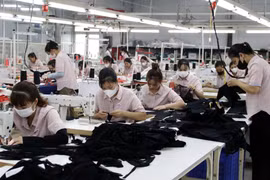 Dây chuyền sản xuất hàng xuất khẩu ở Bắc Ninh. (Ảnh: Đồng Thúy/TTXVN)