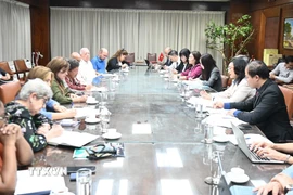 Quang cảnh Kỳ họp lần I Ủy ban Hỗn hợp thực thi Hiệp định Thương mại Việt Nam - Cuba. (Ảnh: Việt Hùng/TTXVN)