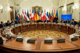 Các cố vấn an ninh quốc gia của các nước châu Âu tham dự một diễn đàn an ninh tại Kiev, Ukraine. (Ảnh: AP)