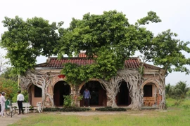 Ngôi đình Tân Đông thường xuyên được Ban phụng sự cùng người dân đến thắp hương, chiêm bái. (Ảnh: Hữu Chí/TTXVN)