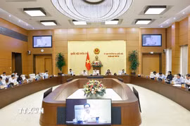 Chủ tịch Quốc hội Trần Thanh Mẫn phát biểu. (Ảnh: Doãn Tấn/TTXVN)