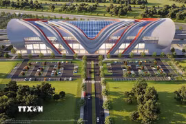 Phối cảnh depot của tuyến metro Bến Thành-Cần Giờ. (Ảnh: TTXVN phát)