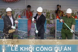 Sáng 19/12/2025, tỉnh Gia Lai tổ chức Lễ khởi công Dự án điểm số 2 (2-2) Khu du lịch biển Nhơn Lý-Cát Tiến thuộc Khu kinh tế Nhơn Hội, xã Ngô Mây. (Ảnh: Đình Quân/TTXVN)