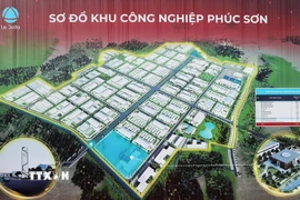 Phối cảnh Khu Công nghiệp Phúc Sơn với tổng quy mô 123,94ha tại xã Quang Trung, tỉnh Bắc Ninh. (Ảnh: Danh Lam/TTXVN)